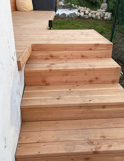 Escalier et terrasse sur mesure